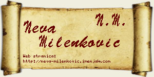 Neva Milenković vizit kartica
